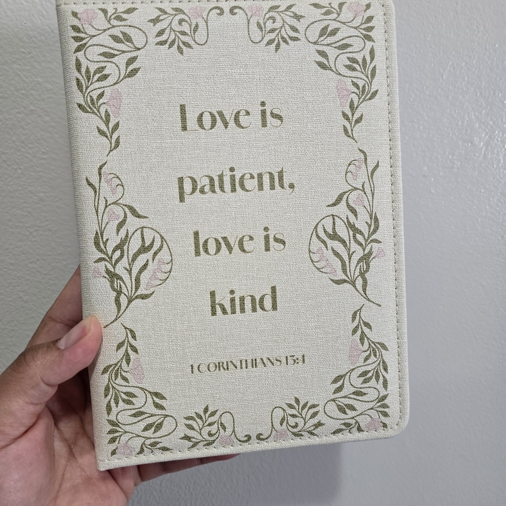 Love Is Patient, Love Is Kind Floral Home Office Planner - Cream & Pink - Picture 3 of 9